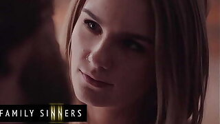 Brad Newman Cant Resist His Step Daughter-in-law (Natalie Knight) When She Sneaks Into His Bed - Family Sinners
