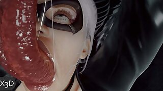X3D Intense anal sex delicious tasty big ass swallowing huge sweet cock anus gaping hard fuck intense sex buttocks thirsty
