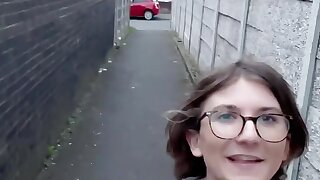 Risky Public Alleyway Gets My Trans Dick Hard and Ready for Sucking